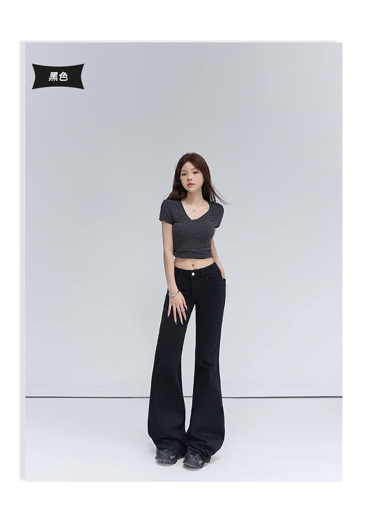 가을 겨울 새로운 카모플라주 데님 긴 바지 여성 아메리칸 로우 웨이스트 루즈핏 다용도 아니요 막대기 다리 넓은 다리 라 상세 이미지 26