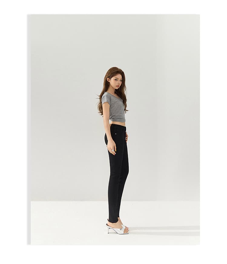 실사 화이트 청바지 슬림해 보이는 다용도 클래식 기초 섹션 몸매 가꾸기 캐주얼 스키니진 9 포인트 상세 이미지 11
