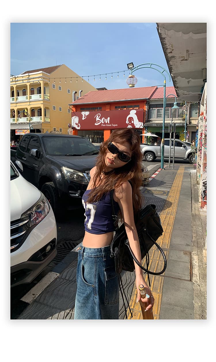 레트로 루즈핏 와이드 레그 팬츠 워크웨어 팬츠 다용도 모통이 칼 바지 청바지 여성 2026 새로운 상세 이미지 17