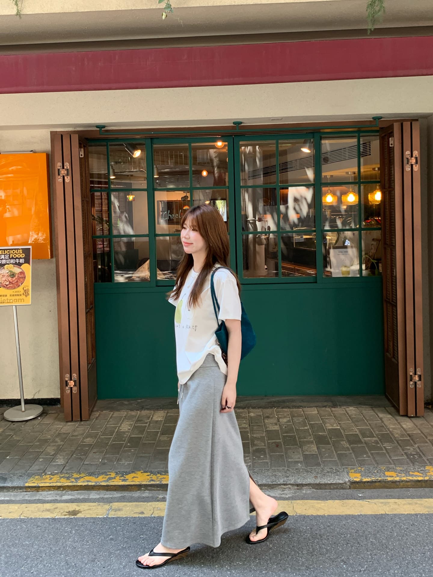 임산부 새로운 펌프 로프 타이트 스커트 롱 스커트 임신 기간 트임 반신 스커트 10 외국 가스 프린트 맨위 임산부 투피스 슈트 로드 중 이미지 3