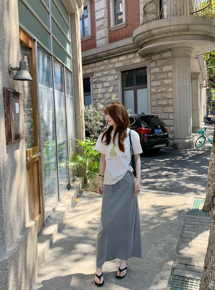 임산부 새로운 펌프 로프 타이트 스커트 롱 스커트 임신 기간 트임 반신 스커트 10 외국 가스 프린트 맨위 임산부 투피스 슈트 로드 중 상세 이미지 9