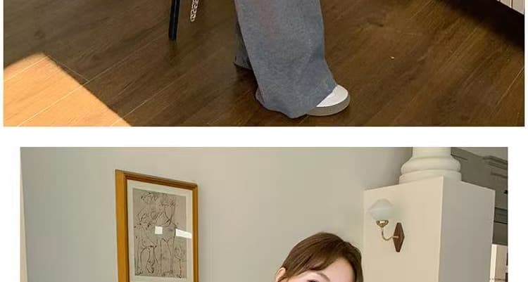 선물 물품 가을 새로운 회색 운동 캐주얼 스트라이프 패치워크 후드티 세트 디자인 센스 와이드 레그 팬츠 임산부 투피스 세트 상세 이미지 19