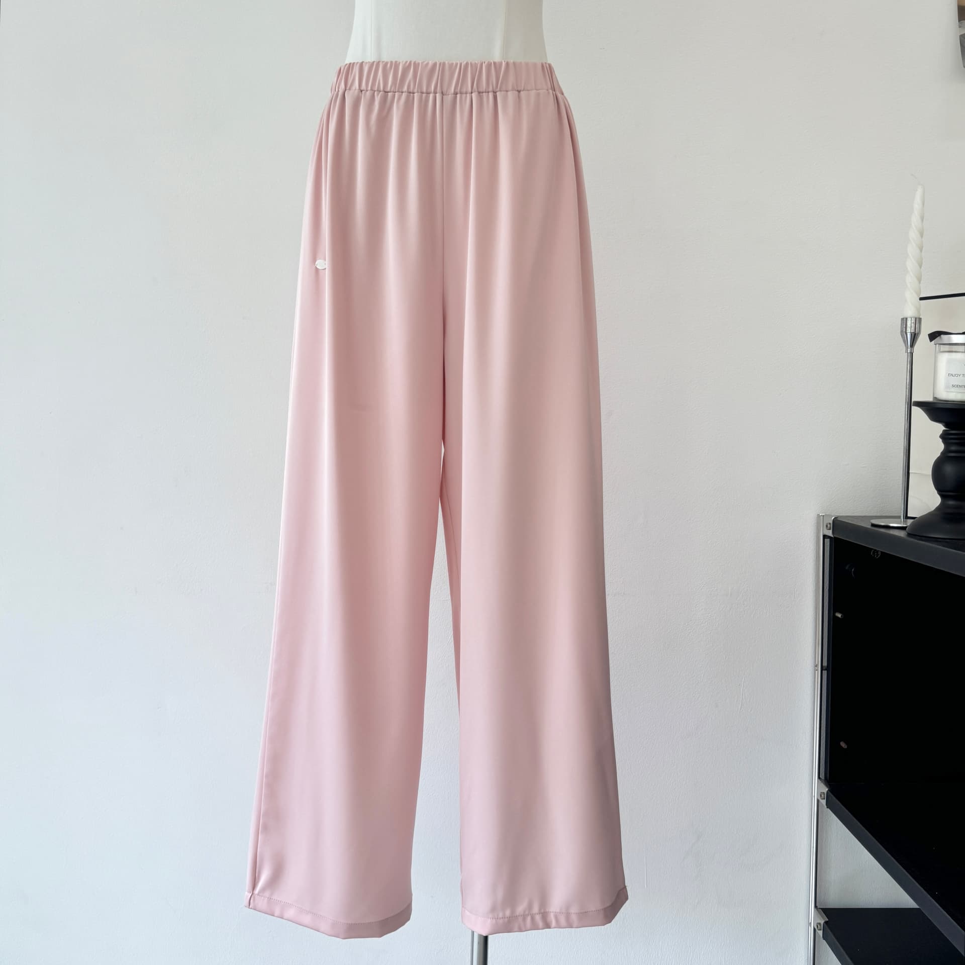 jmshop 산소 바지 화이트 아세트산 와이드 레깅스 바지 여름 얇은 스타일 도루 피하다. 차가운 바지 스트레이트 캐주얼 바지 상세 이미지 6