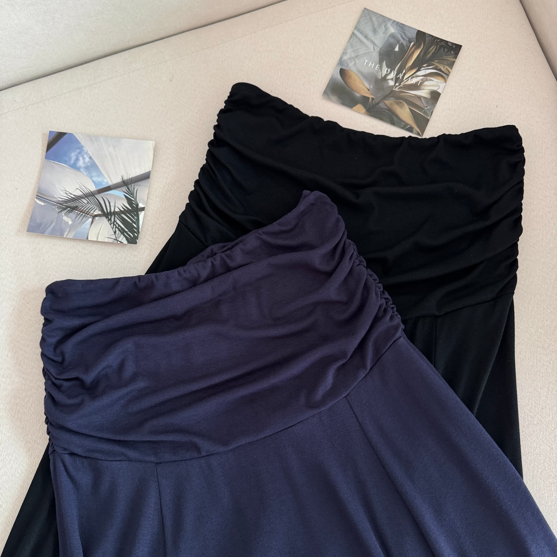 안녕하세요. 팬 팬 도루 센스 breathing 캐주얼 기초 조끼 세트 허리 Pleat 금액 표지 고기 길다 반 스커트 상세 이미지 9