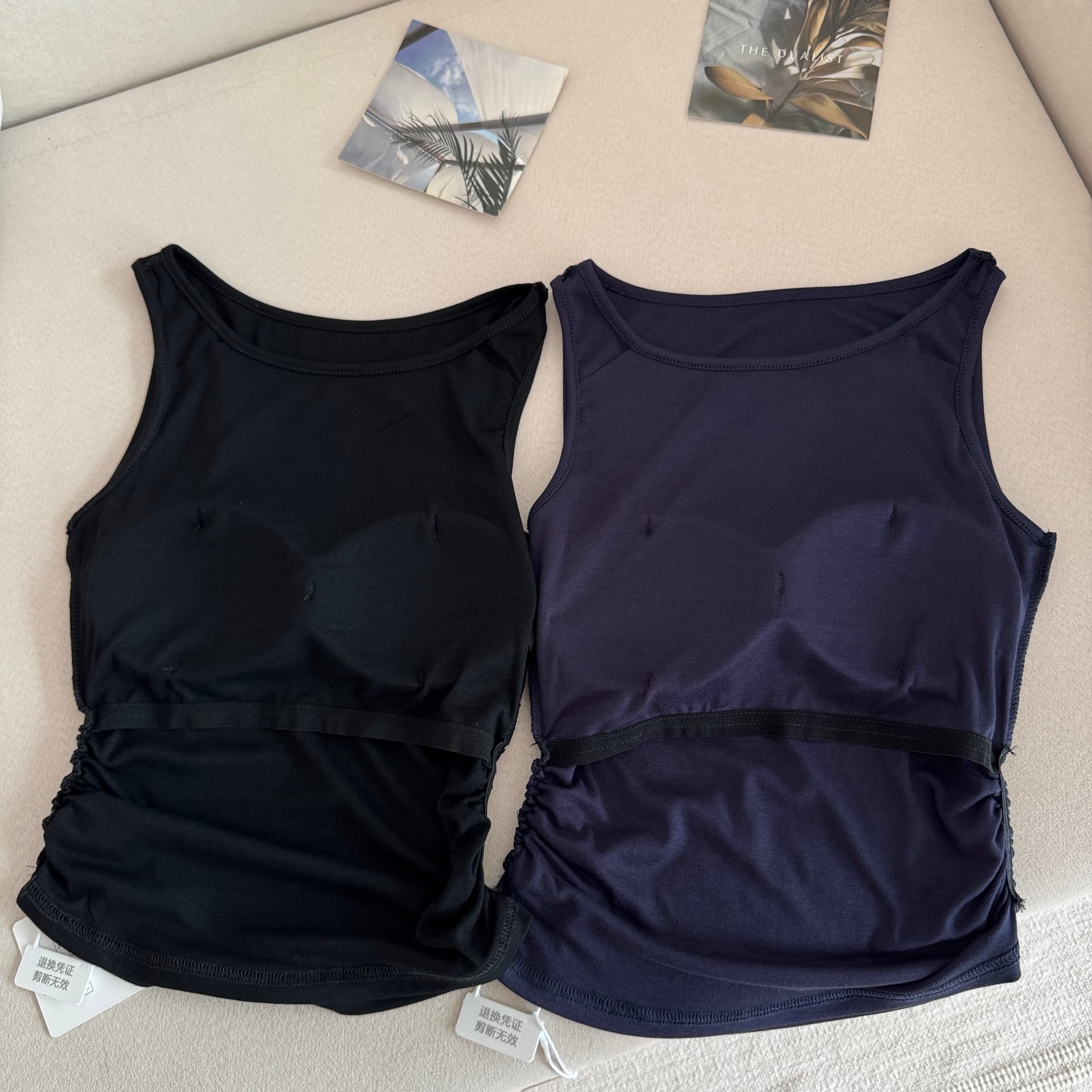 안녕하세요. 팬 팬 도루 센스 breathing 캐주얼 기초 조끼 세트 허리 Pleat 금액 표지 고기 길다 반 스커트 상세 이미지 13
