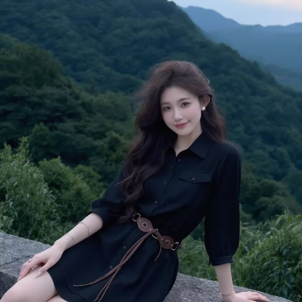 좋은 심장 비스킷 미니멀리즘 우아함 출퇴근 바람 폴로 칼라 셔츠 반팔 여성 드레스 허리 수축 경기 스카프 미니 스커트 이미지 4
