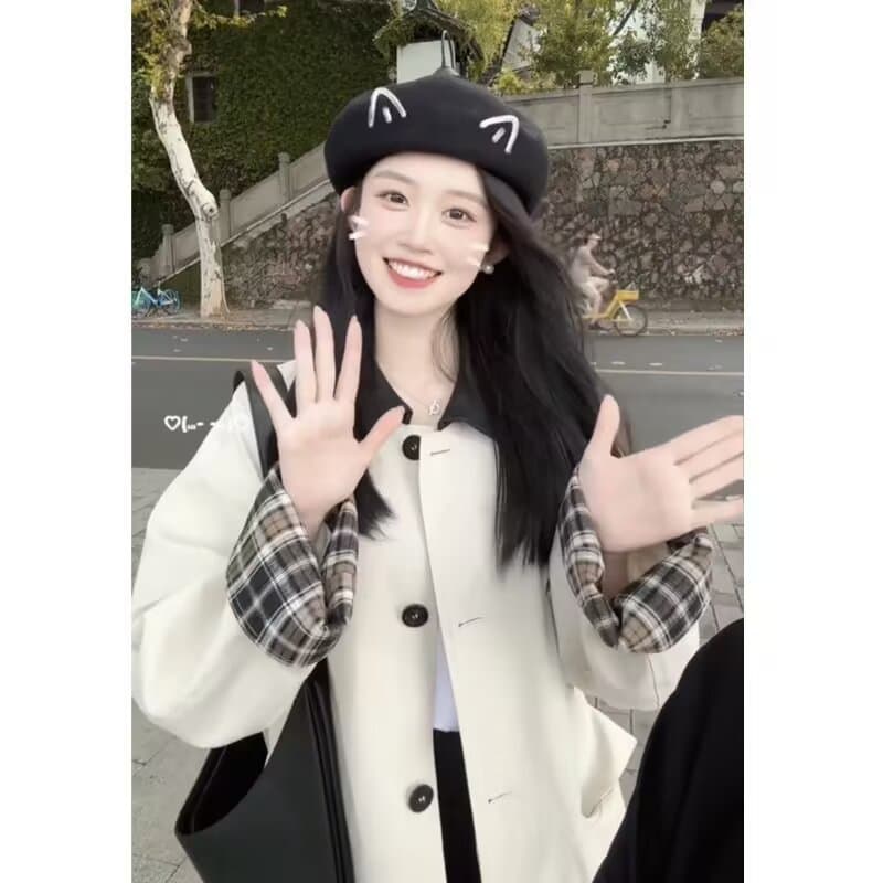 한 부서 바람막이 여성 코트 2026 봄 가을 새로운 작은 키 열린 봄 캐주얼 그는 벤 바람 고급 센스 일본식 상세 이미지 7