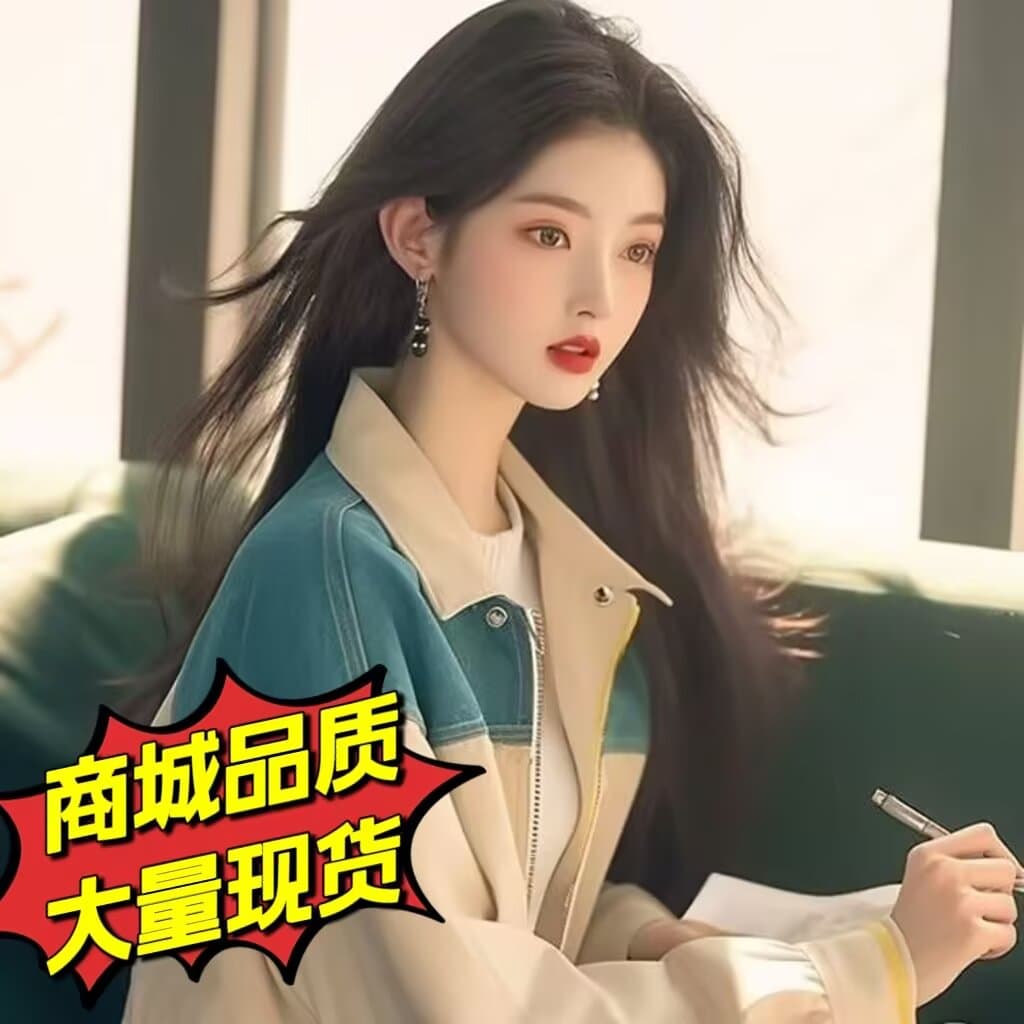 가을 2026 새로운 폭발 패션 외국 가스 한 부서 착용 가져 가라. 고급 센스 화이트 패치워크 폴로 칼라 긴팔 여성 코트 이미지 2