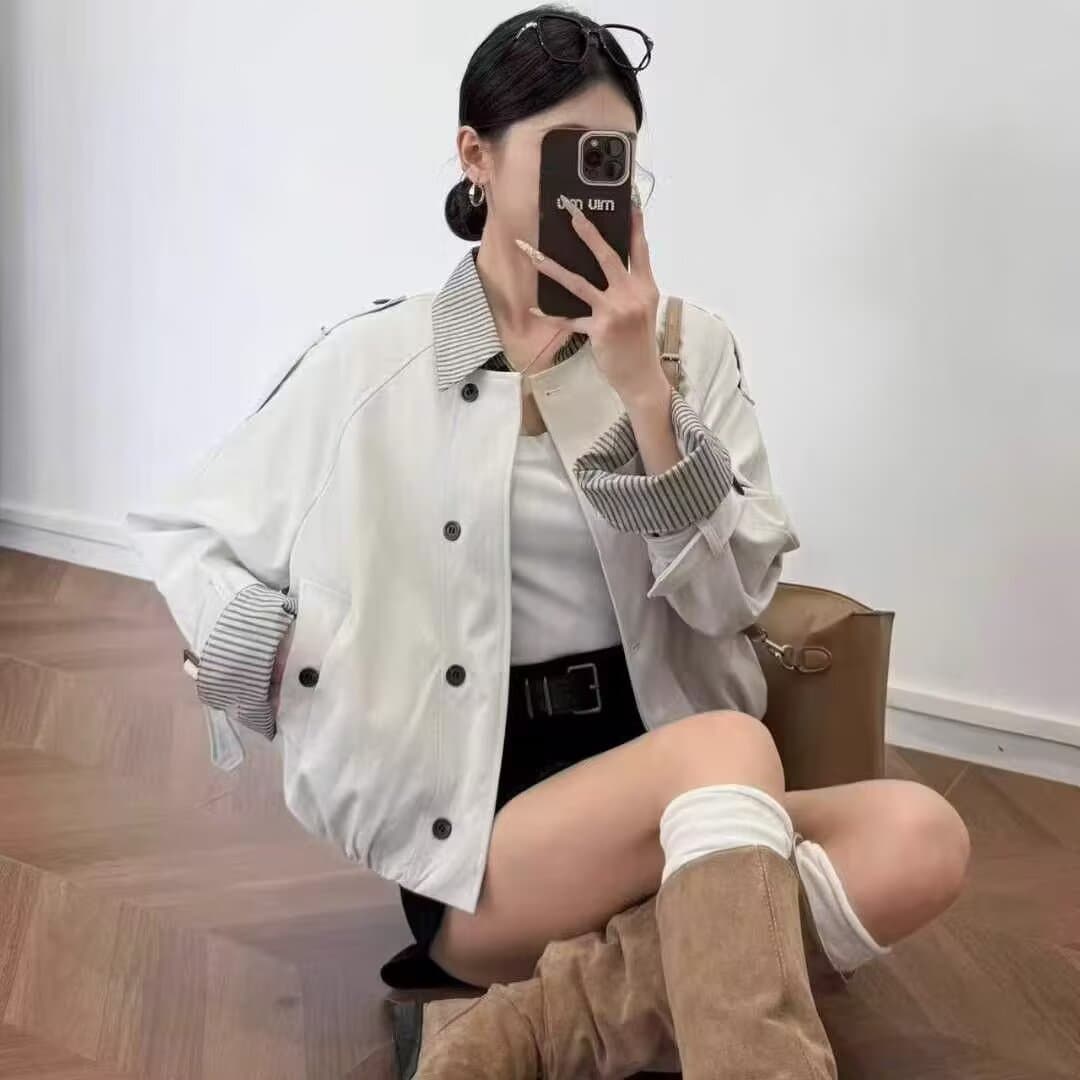 가을 새로운 바 En 바람 작은 키 쇼트 스타일 재킷 재킷 여성 레저 고급 센스 재킷 워크웨어 맨위 상세 이미지 2