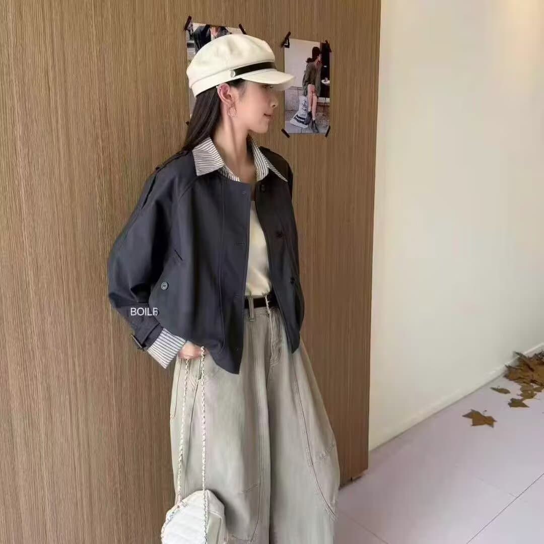 가을 새로운 바 En 바람 작은 키 쇼트 스타일 재킷 재킷 여성 레저 고급 센스 재킷 워크웨어 맨위 상세 이미지 5