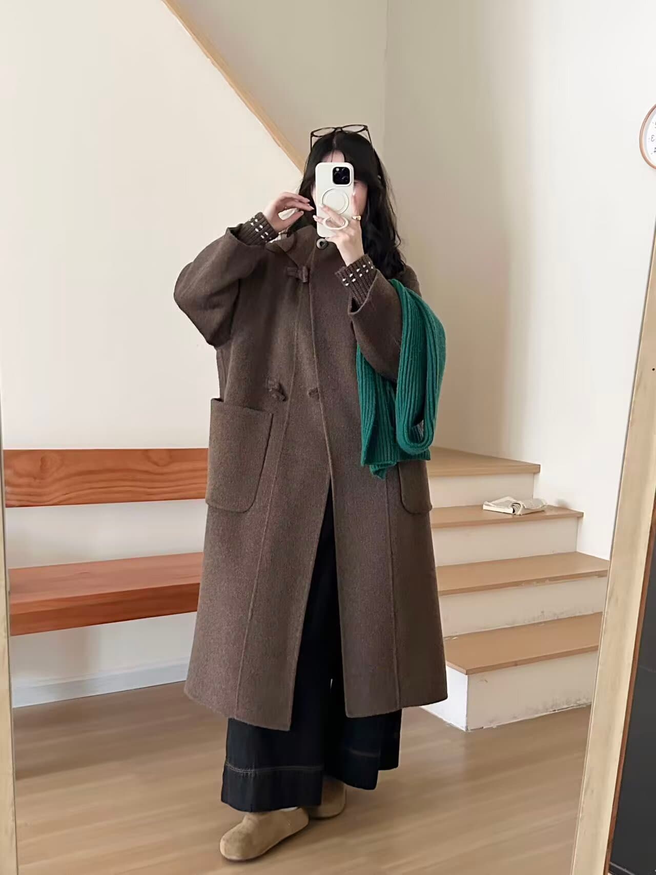 실사 고급 높은 품질 정통 양면 양모 코트 2026 겨울 새로운 상세 이미지 23