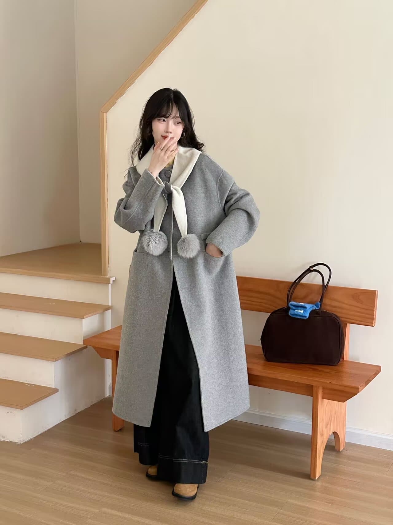 실사 고급 높은 품질 정통 양면 양모 코트 2026 겨울 새로운 상세 이미지 19