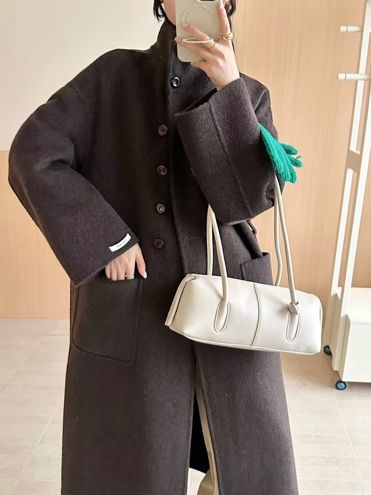 실사 고급 높은 품질 정통 양면 양모 코트 2026 겨울 새로운 이미지 3