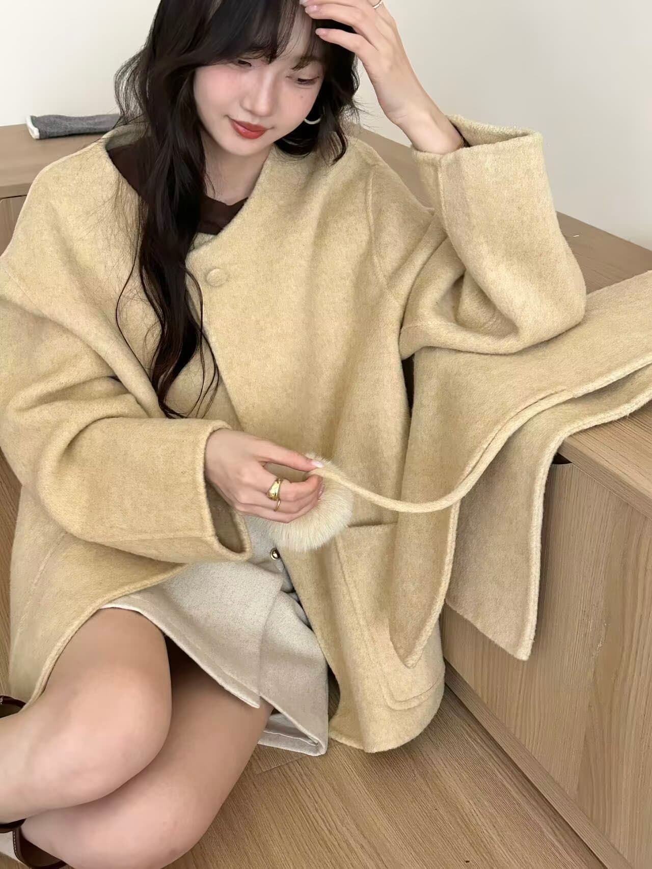 실사 고급 높은 품질 정통 양면 양모 코트 2026 겨울 새로운 상세 이미지 16