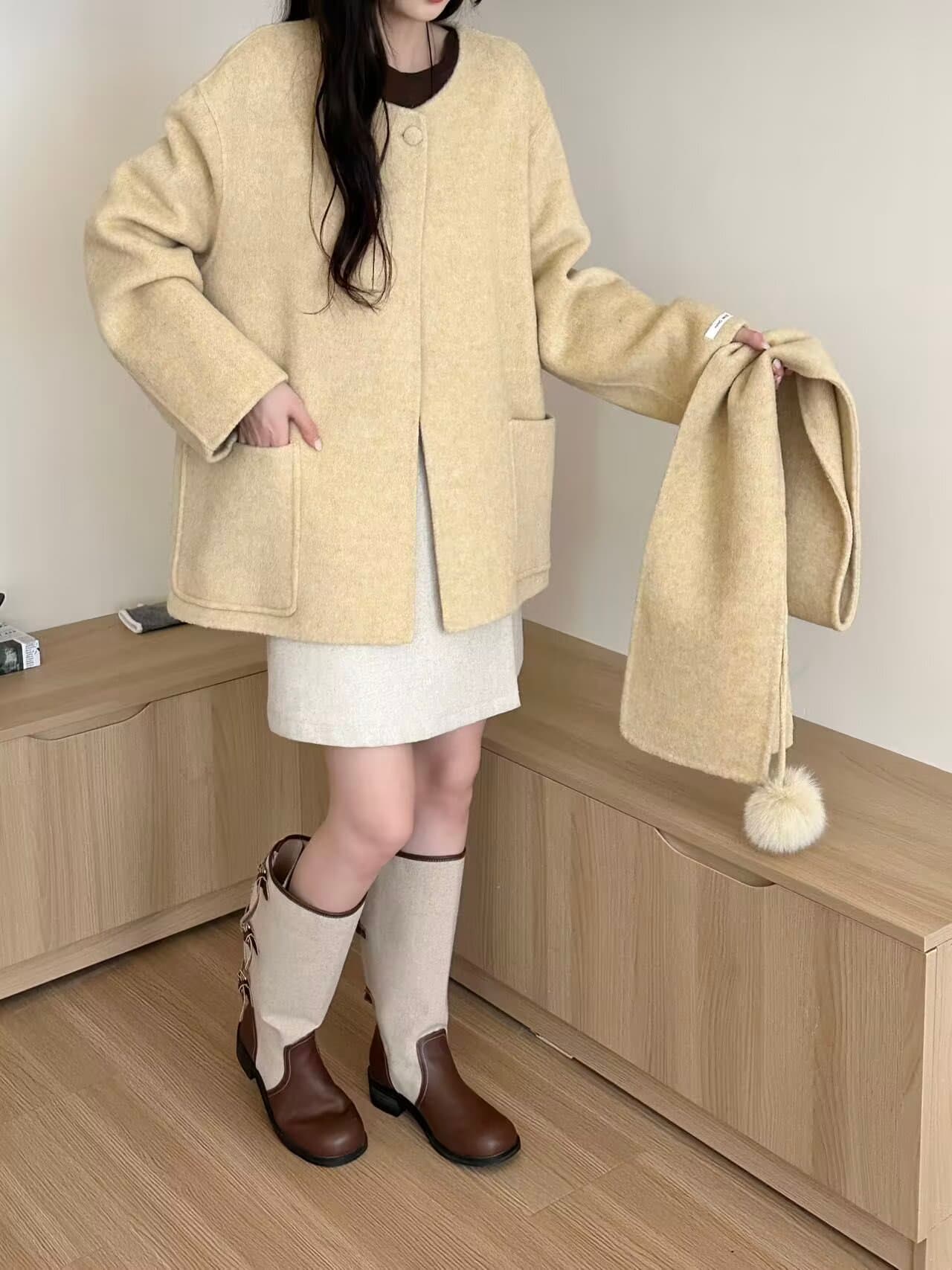 실사 고급 높은 품질 정통 양면 양모 코트 2026 겨울 새로운 상세 이미지 17