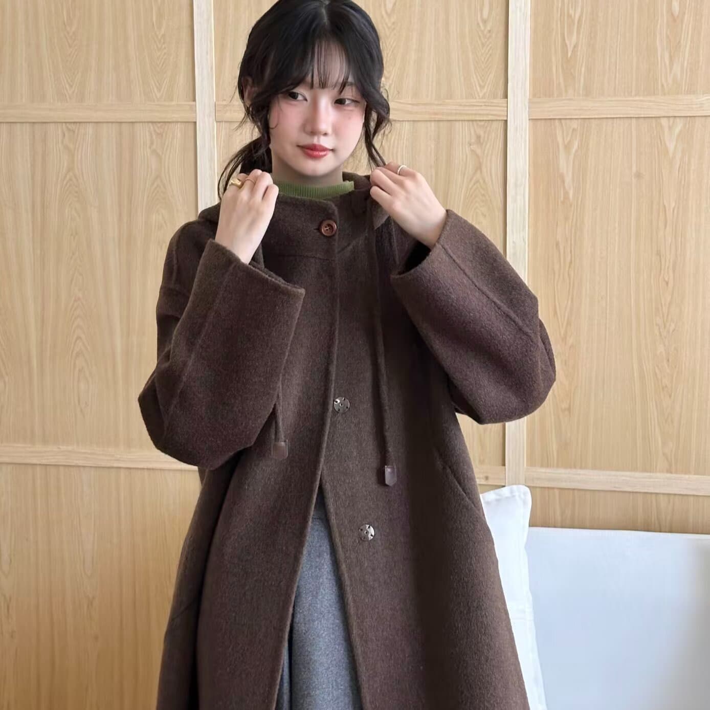 실사 고급 높은 품질 정통 양면 양모 코트 2026 겨울 새로운 이미지 2