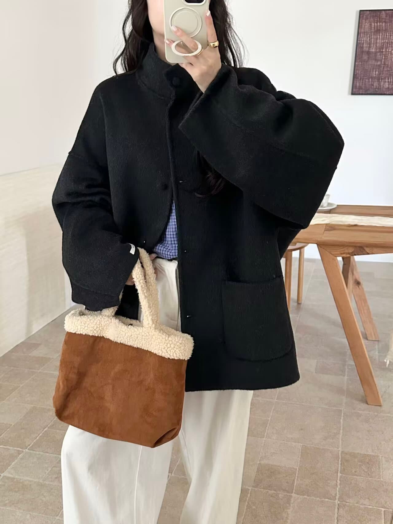 실사 고급 높은 품질 정통 양면 양모 코트 2026 겨울 새로운 상세 이미지 19