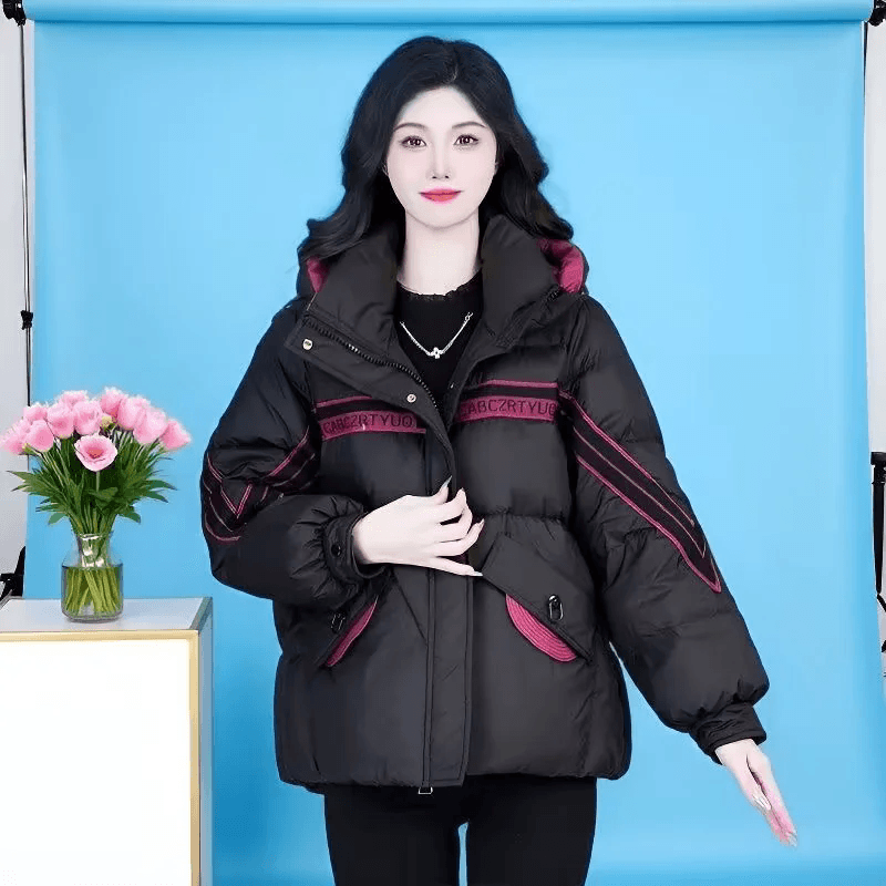 가을 겨울 새로운 패션 품격 외국 가스 보온 두꺼운 슬림해 보이는 면 의류 루즈핏 재킷 여성 레저 다용도 이미지 4