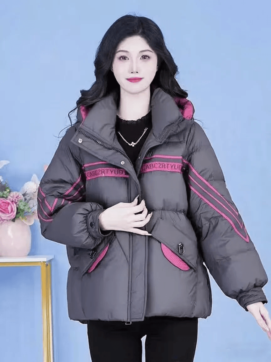 가을 겨울 새로운 패션 품격 외국 가스 보온 두꺼운 슬림해 보이는 면 의류 루즈핏 재킷 여성 레저 다용도 상세 이미지 5