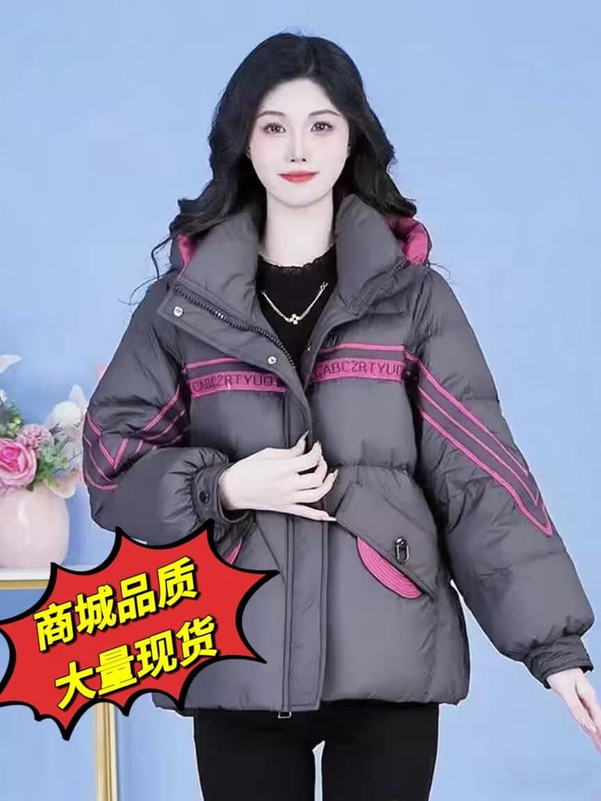 가을 겨울 새로운 패션 품격 외국 가스 보온 두꺼운 슬림해 보이는 면 의류 루즈핏 재킷 여성 레저 다용도 이미지 2