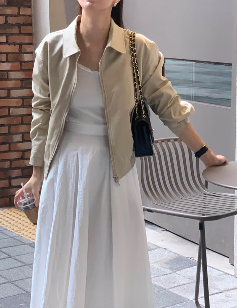 한국 chic 가을 겨울 패션 양방향 지퍼 재킷 재킷 상세 이미지 1