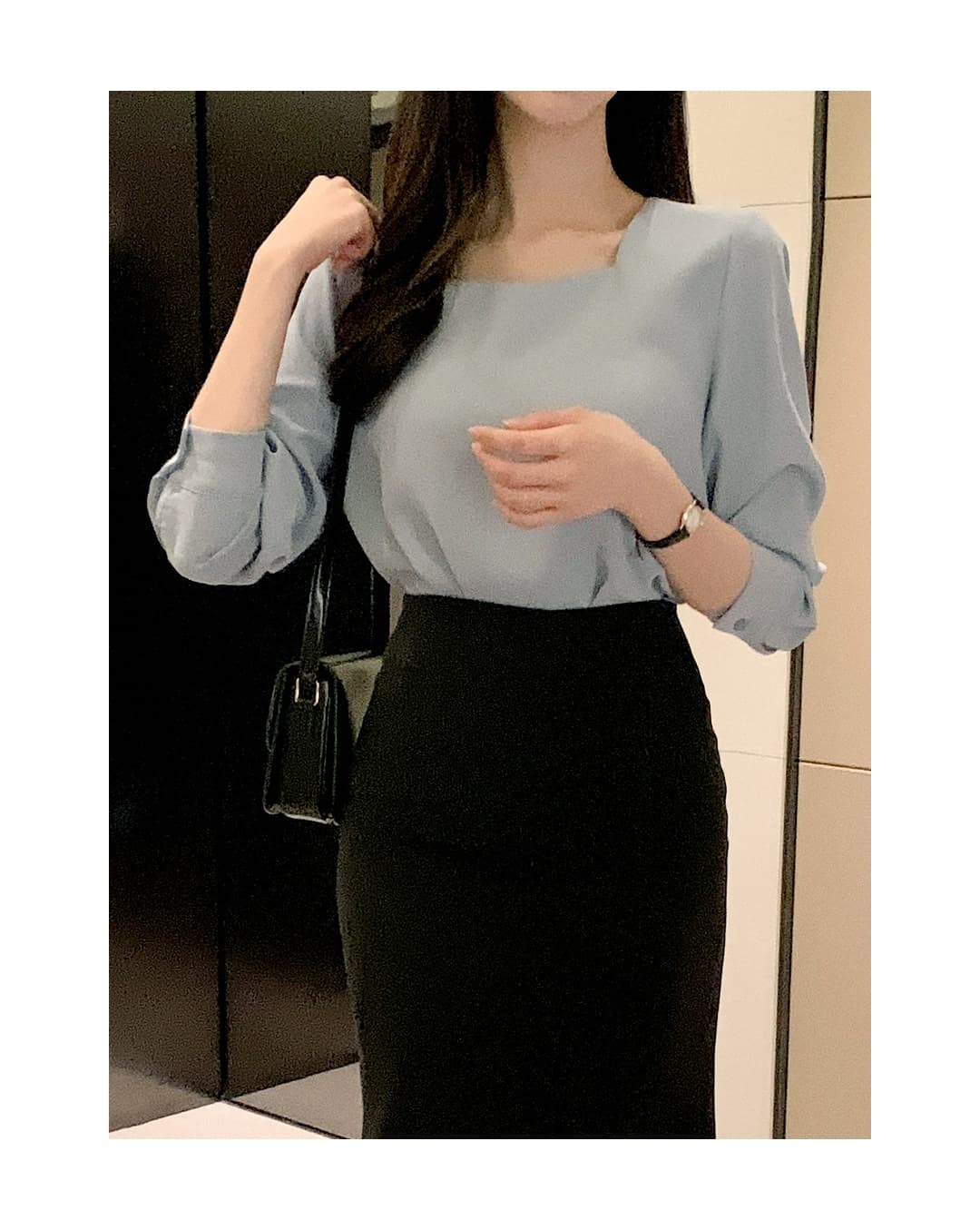 한국 chic 품격 프랑스식 광장 칼라 다용도 어깨 패드 맨위 상세 이미지 30