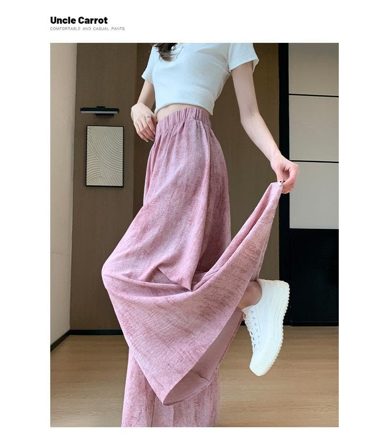 품격 홀치기 염색 얼음 실크 치마바지 여성 여름 얇은 2026 새로운 하이웨이스트 슬림해 보이는 도루 센스 루즈핏 캐주얼 넓은 다리 치마바지 상세 이미지 17