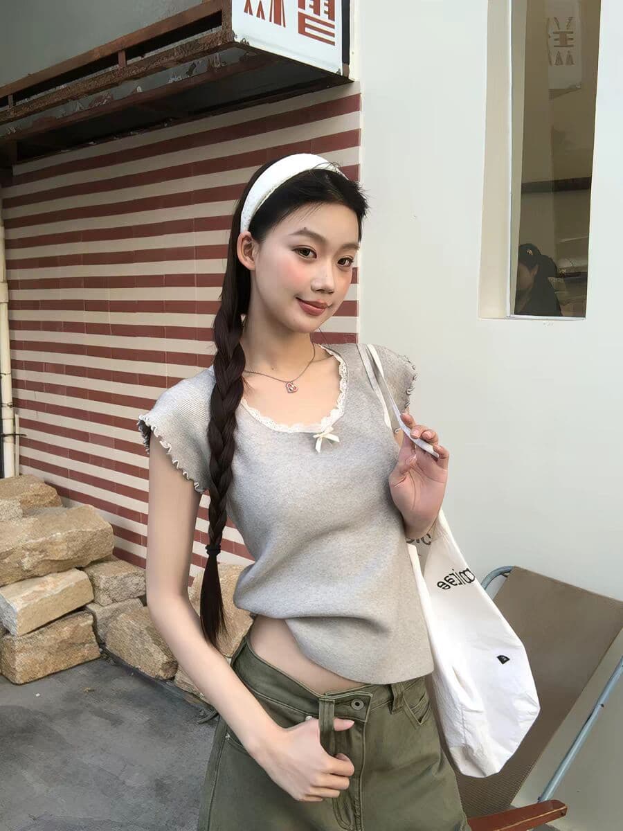 40 면 1 1 오스트리아 세대 서울 220 그램 순수한 욕망 바람 레이스 레이스 작은 대중 한 부서 반팔 티셔츠 상세 이미지 2