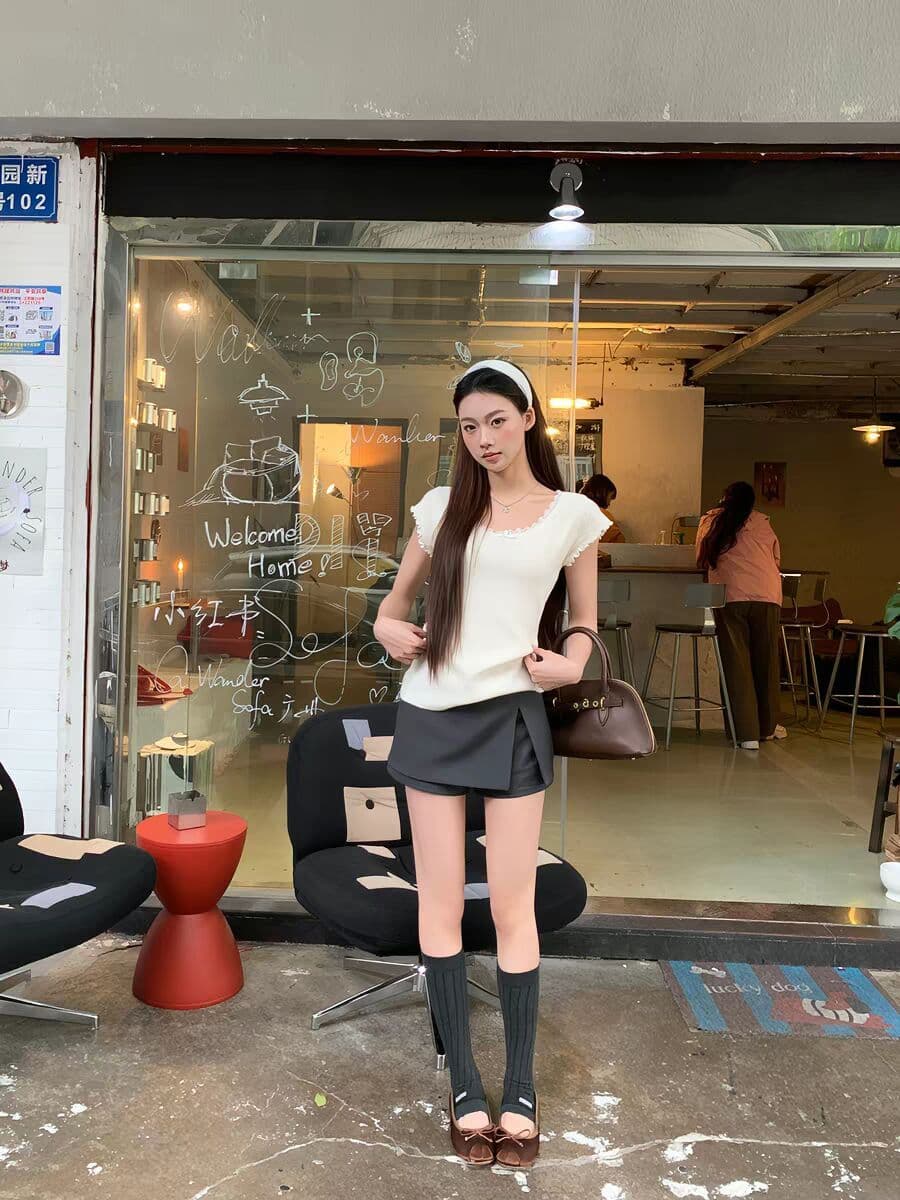 40 면 1 1 오스트리아 세대 서울 220 그램 순수한 욕망 바람 레이스 레이스 작은 대중 한 부서 반팔 티셔츠 상세 이미지 4