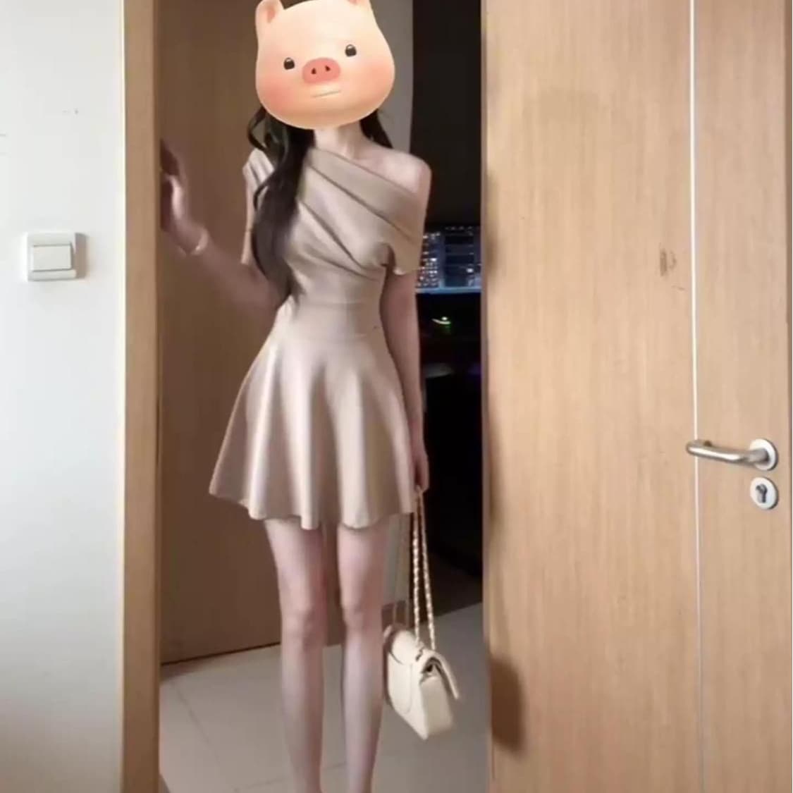 한 부서 연령 감소 고급 chic 드레스 단색 디자인 슈퍼 다용도 A라인 스커트 허리 수축 슬림해 보이는 마이크로 지방 짧은 치마 이미지 5