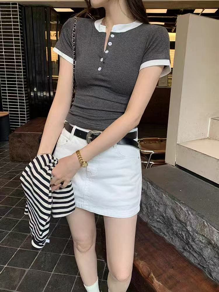 모달 원단 260 그램 여름 몸매 가꾸기 슬림해 보이는 맨위 이미지 3