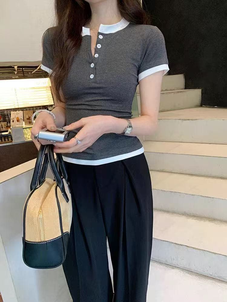 모달 원단 260 그램 여름 몸매 가꾸기 슬림해 보이는 맨위 이미지 2