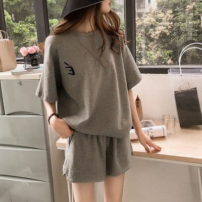 m ~까지 4xl 빅 사이즈 여성 의류 여름 새로운 지방 mm 200 kg 여성 여름 새로운 루즈핏 반바지 투피스 세트 이미지 4