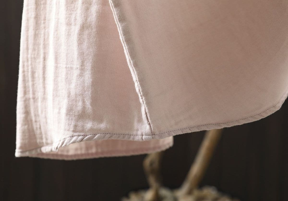 고유 한 아름다운 자이언트 잘 생긴 셔츠 2026 여름 새로운 여성 의류 핑크색 면 린넨 폴로 칼라 연령 감소 외국 가스 반팔 작은 셔츠 상세 이미지 8