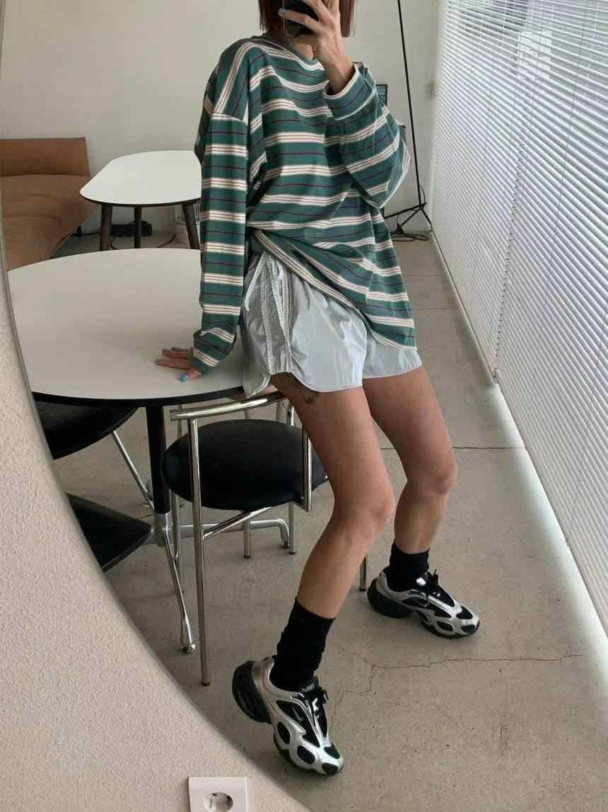 한국 동대문 봄 새로운 패션 레이스 반바지 여성 간결한 다용도 슬림해 보이는 캐주얼 핫 바지 외출용 트렌디 이미지 2