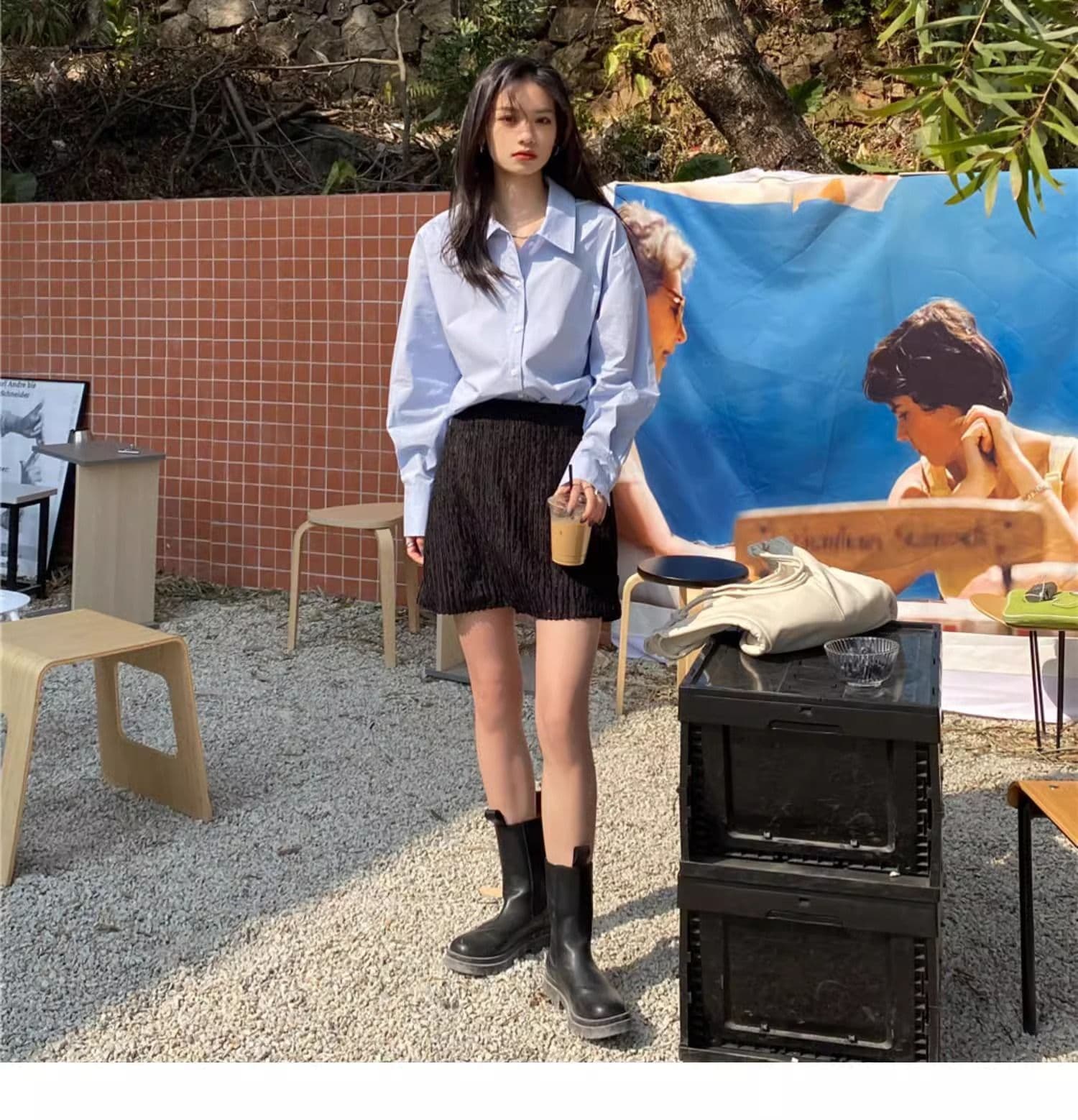 2026 가을 새로운 여성 셔츠 한국 스타일 루즈핏 느긋한 바람 표지 고기 슬림해 보이는 긴팔 자외선 차단 셔츠 재킷 맨위 상세 이미지 7