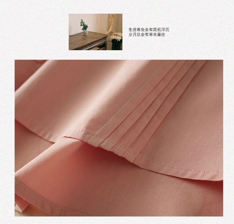 품격 문예 미니멀리즘 바람 면 린넨 반팔 여성 셔츠 올해 여름 새로운 국풍 스탠드 칼라 오픈 가디건 루즈핏 맨위 상세 이미지 8