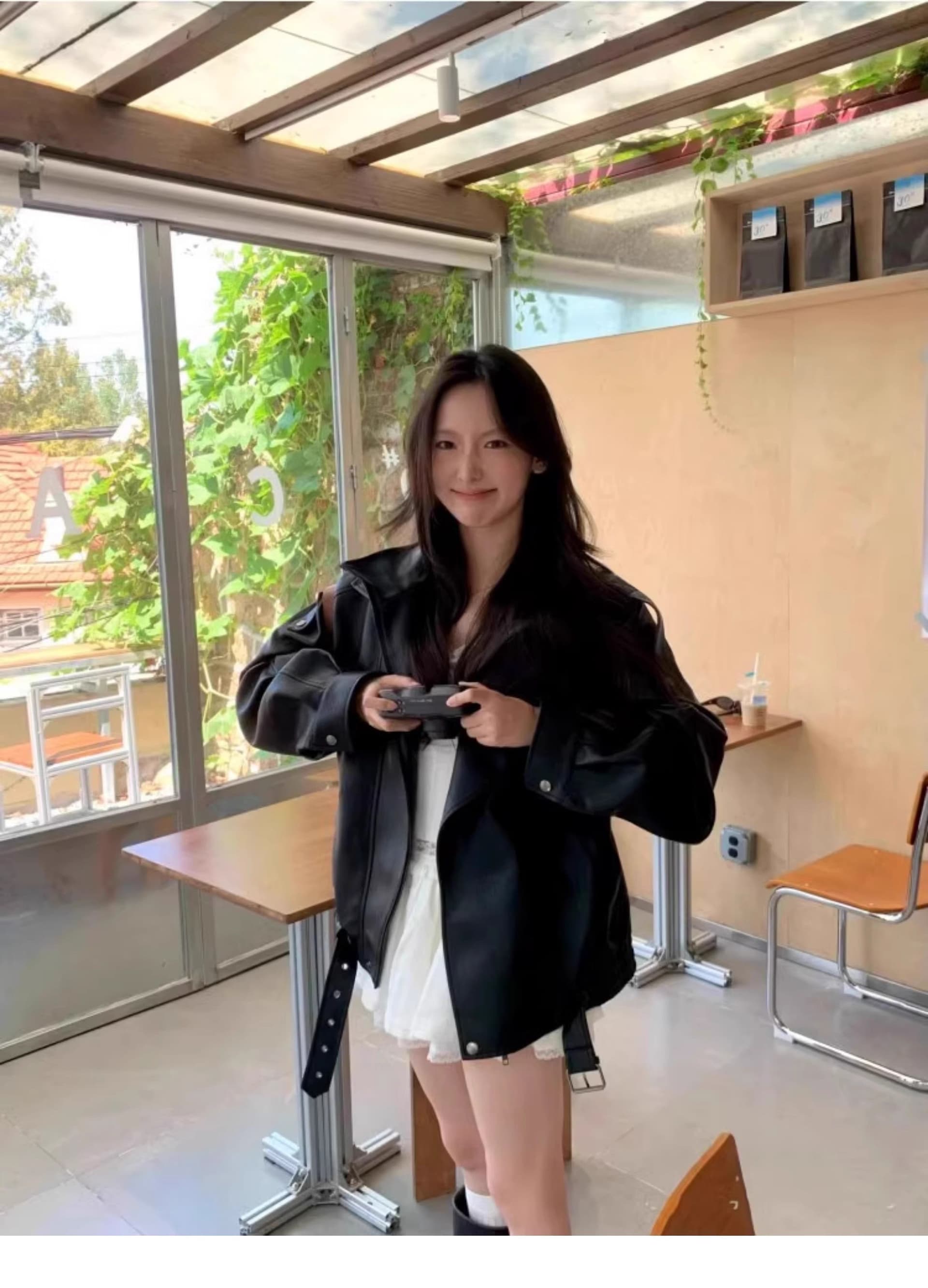 유럽 상품 레트로 고급 센스 가죽 재킷 여성 코트 2026 년 이른 가을 새로운 디자인 센스 pu 재킷 오토바이 서비스 맨위 상세 이미지 6