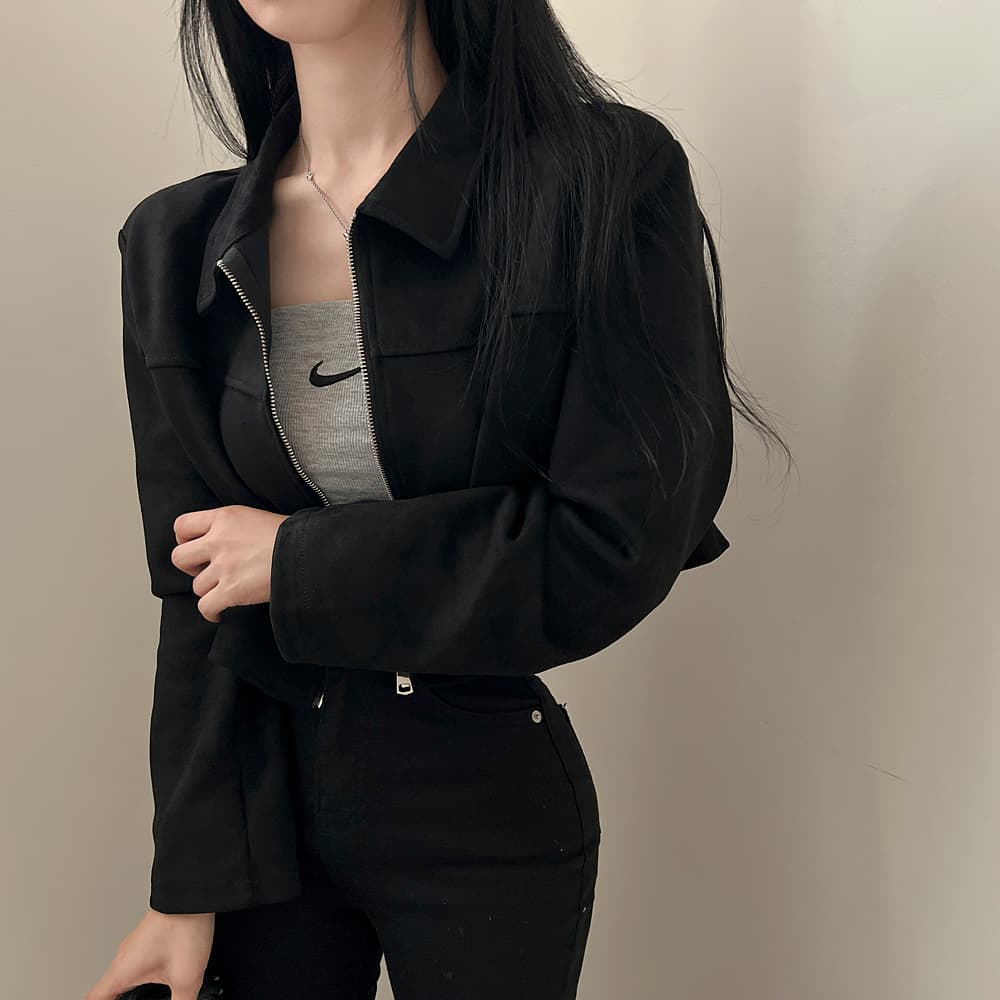 한국 chic 가을 레트로 잘 생긴 폴로 칼라 당겨서 사슬 루즈핏 다용도 긴팔 플러시 쇼트 스타일 재킷 여성 코트 상세 이미지 24