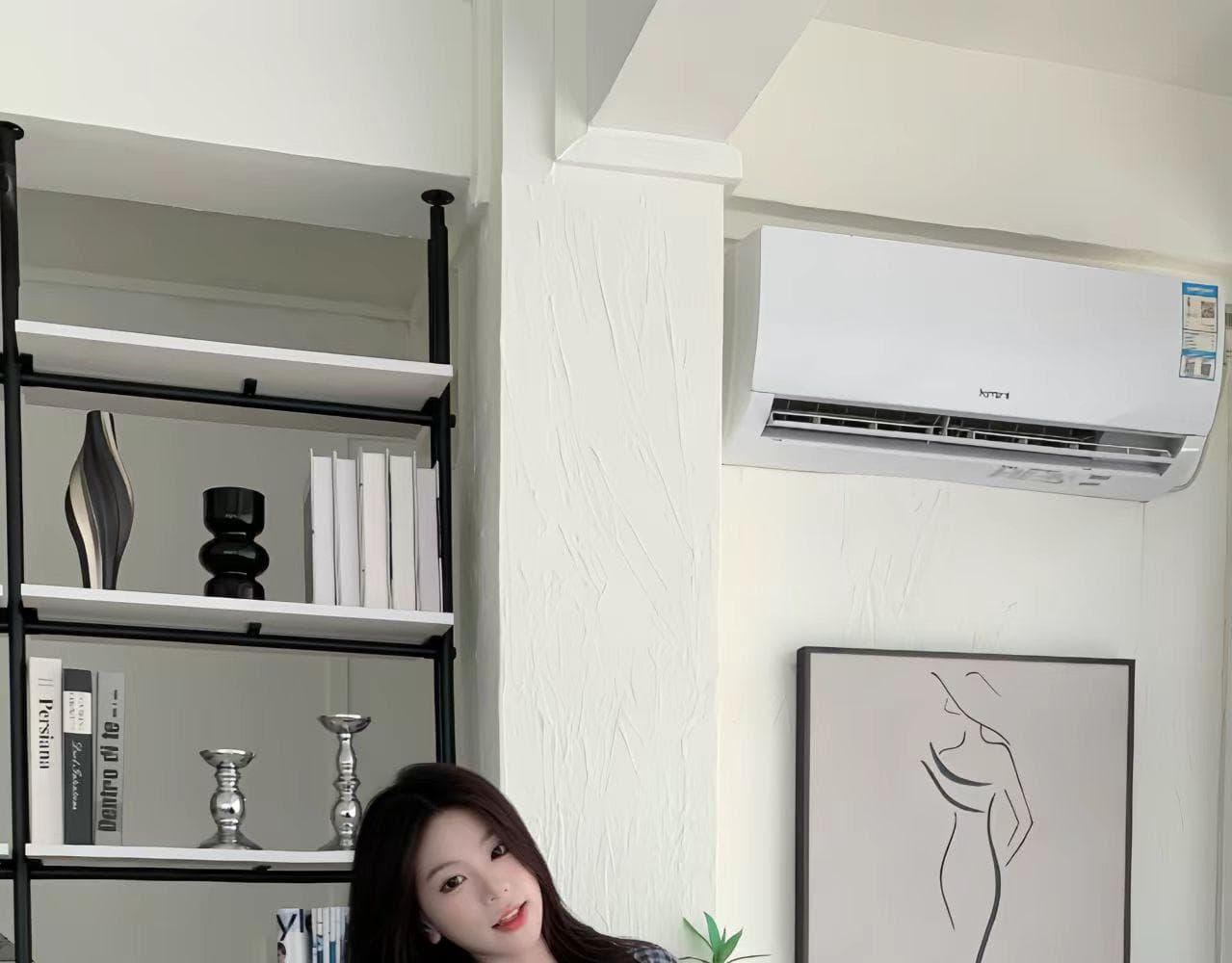 격자 무늬 셔츠 여성 코트 봄 2026 새로운 달콤함 루즈핏 셔츠 긴팔 레트로 맨위 선물 헤드 플라워 상세 이미지 7