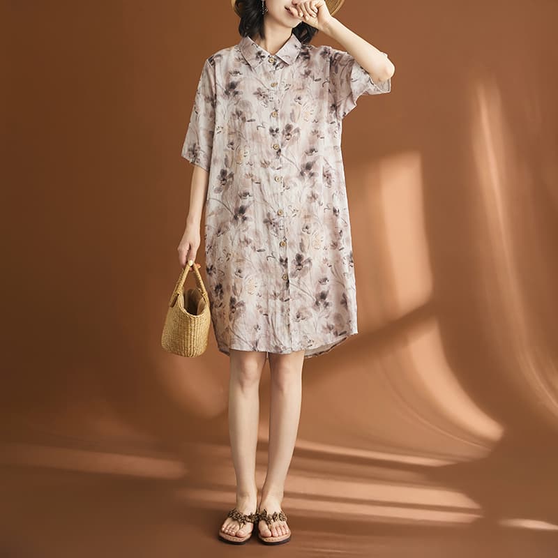 실사 정가 2026 빅 사이즈 여성 의류 지방 m 아마 레트로 문예 POLO 칼라 불규칙 프릴 셔츠 상세 이미지 4