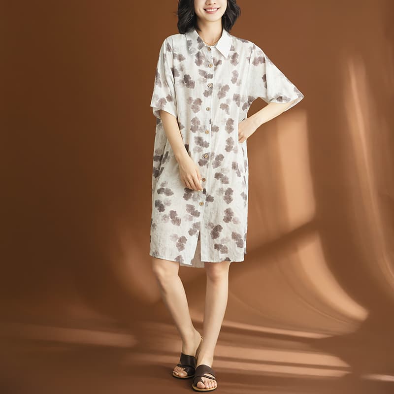 실사 정가 2026 빅 사이즈 여성 의류 지방 m 아마 신선함 문예 POLO 칼라 불규칙 프릴 셔츠 이미지 2