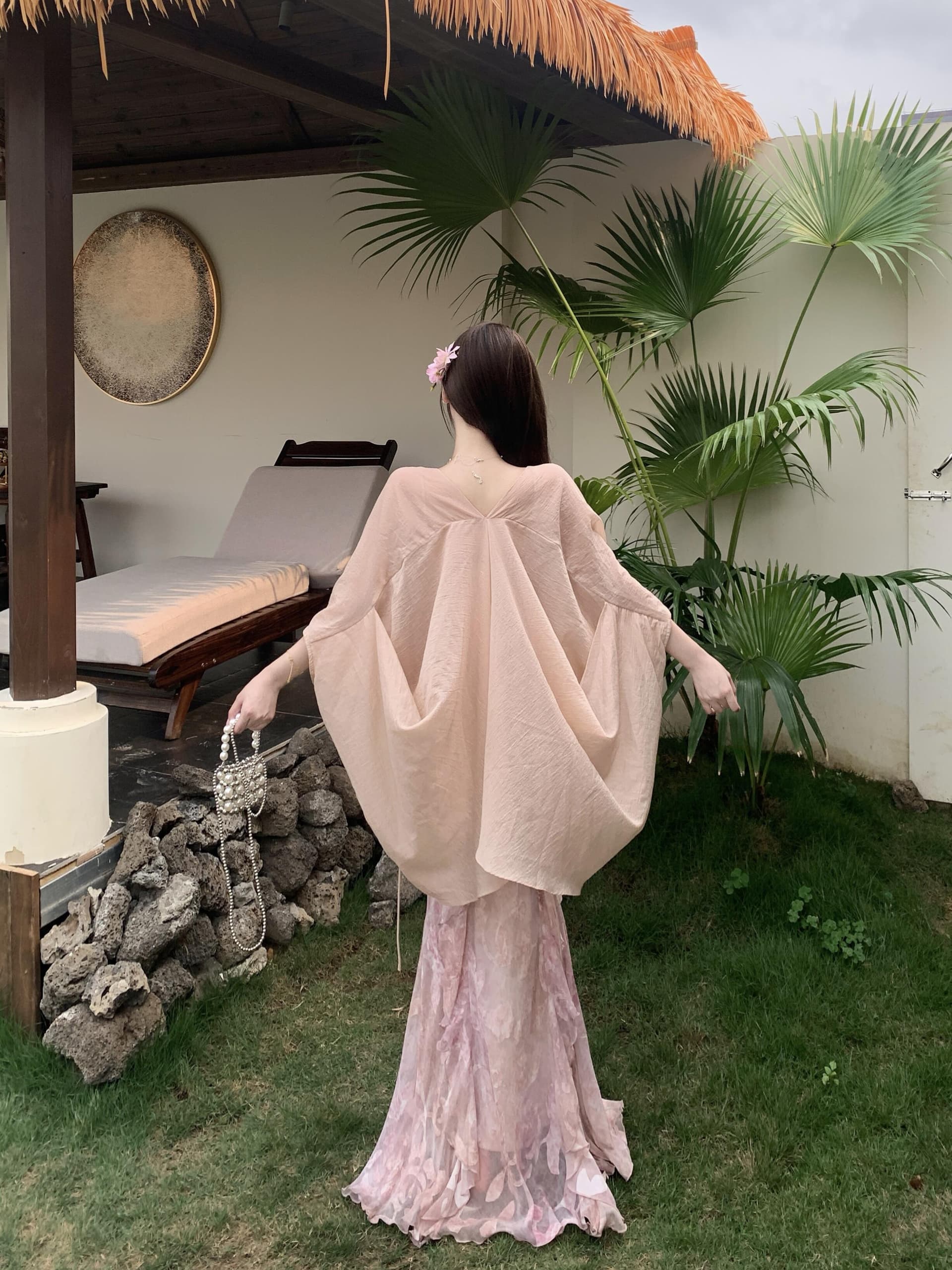 실사 빅 사이즈 여름 새로운 수 있습니다. 조정 몸매 가꾸기 슬림해 보이는 연꽃 잎 작은 꽃무늬 품격 순수한 욕망 바람 슬립 드레스 상세 이미지 16