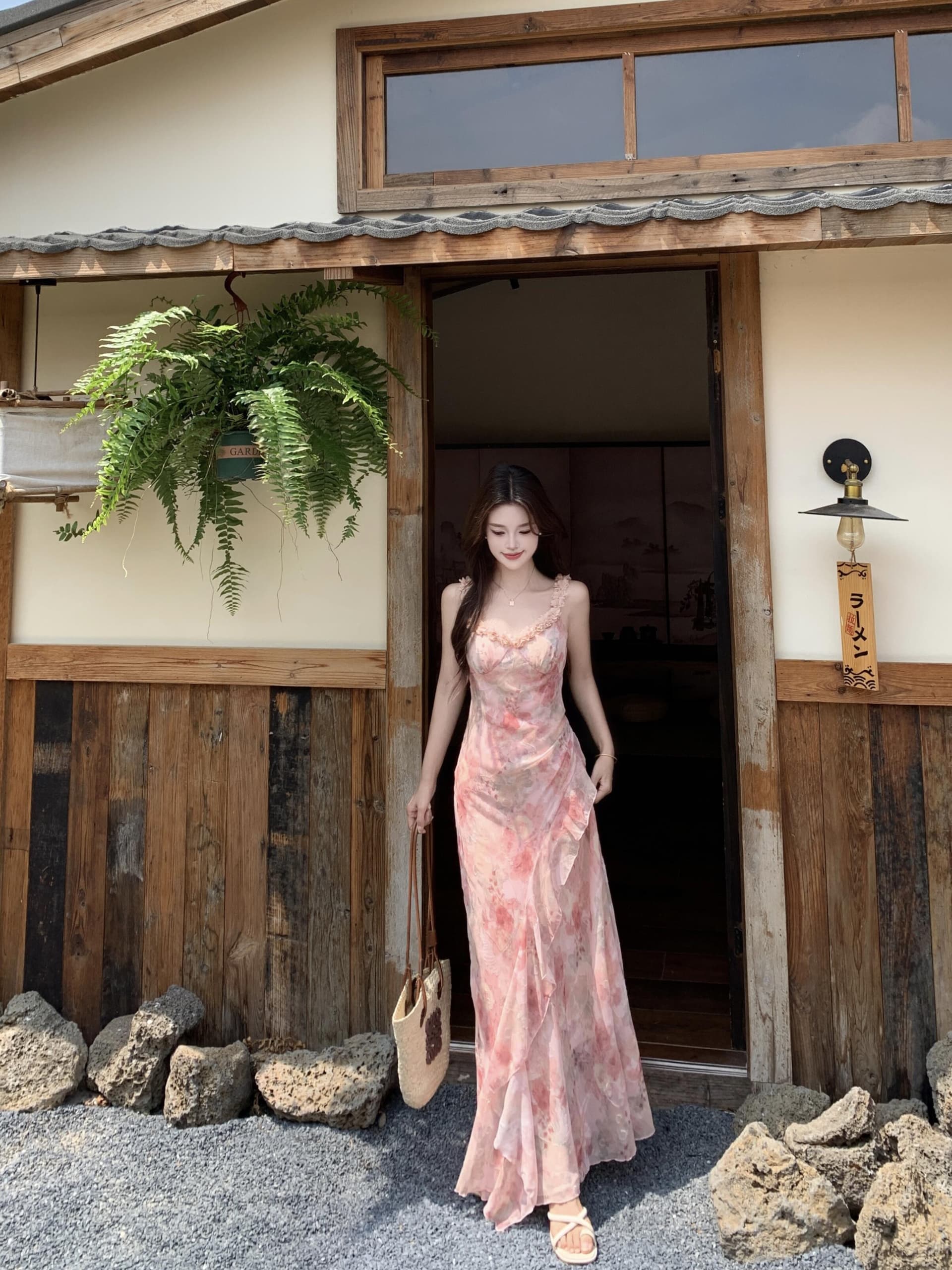 실사 빅 사이즈 2026 여름 새로운 몸매 가꾸기 슬림해 보이는 꽃 슬립 작은 꽃무늬 품격 슬림해 보이는 순수한 욕망 드레스 상세 이미지 5