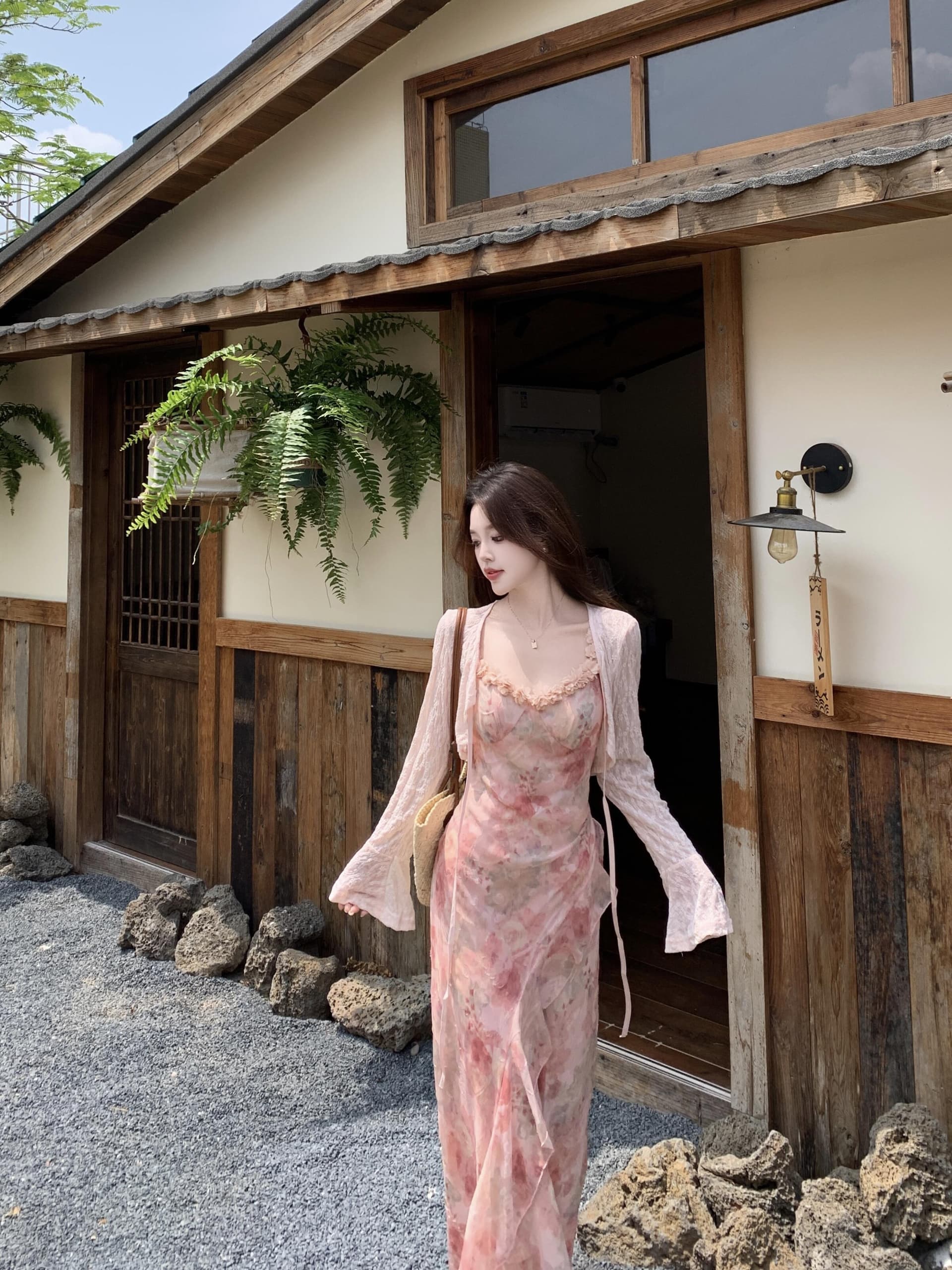 실사 빅 사이즈 2026 여름 새로운 몸매 가꾸기 슬림해 보이는 꽃 슬립 작은 꽃무늬 품격 슬림해 보이는 순수한 욕망 드레스 상세 이미지 11