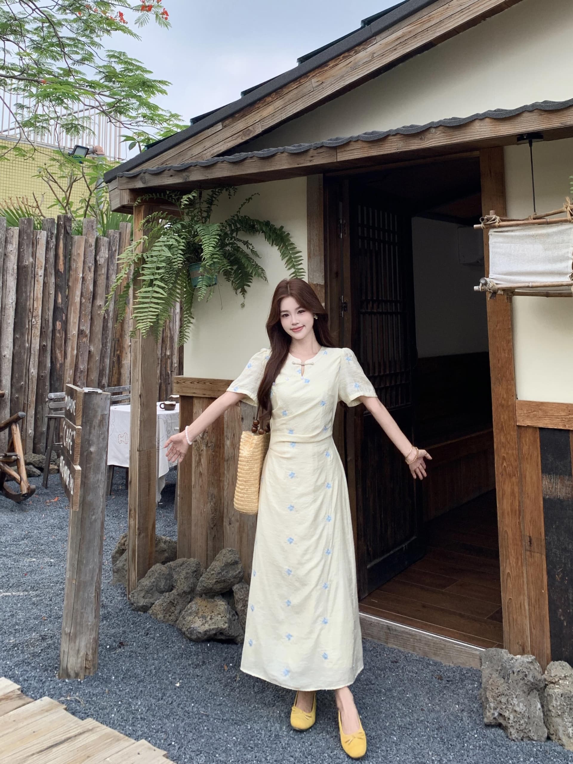 새로운 중식 국풍 치파오 여성 드레스 빅 사이즈 마이크로 지방 mm 슬림해 보이는 품격 레트로 반팔 치마 여름 새로운 상세 이미지 13