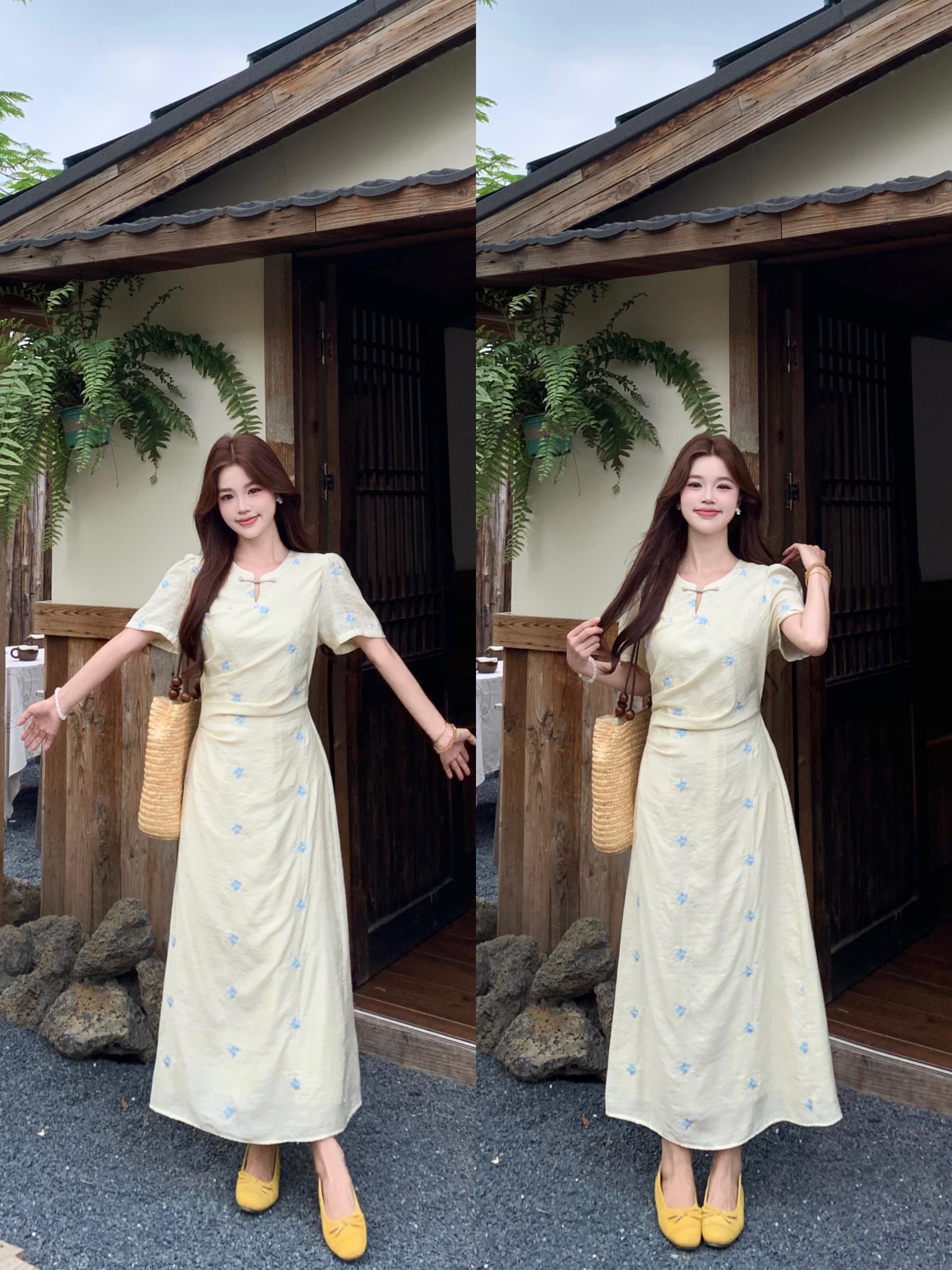 새로운 중식 국풍 치파오 여성 드레스 빅 사이즈 마이크로 지방 mm 슬림해 보이는 품격 레트로 반팔 치마 여름 새로운 상세 이미지 15