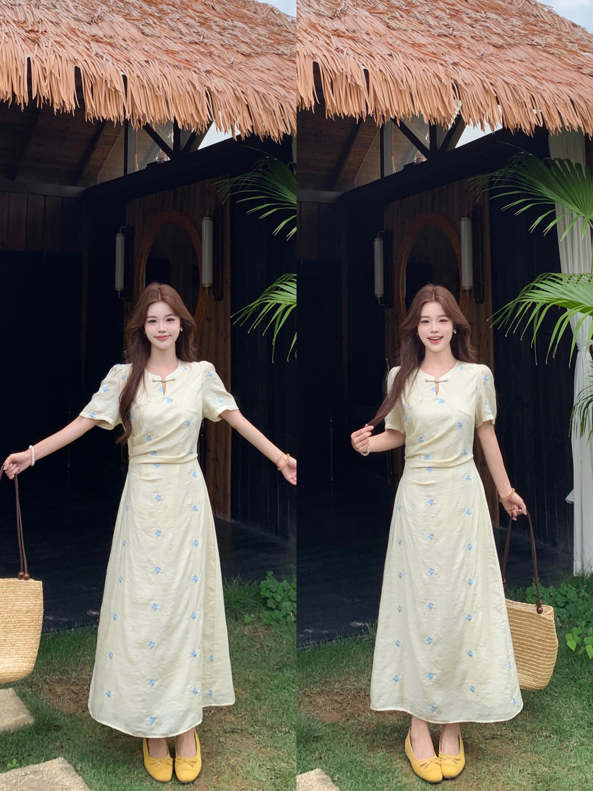 새로운 중식 국풍 치파오 여성 드레스 빅 사이즈 마이크로 지방 mm 슬림해 보이는 품격 레트로 반팔 치마 여름 새로운 상세 이미지 16