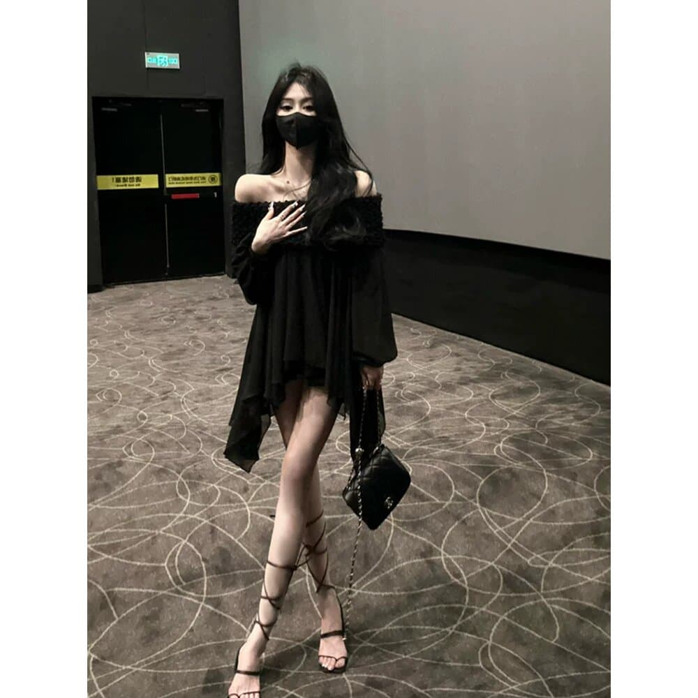디자인 센스 불규칙 진주 실 오프숄더 맨위 여성 봄 여름 새로운 프랑스식 품격 프릴 화이트 셔츠 이미지 4
