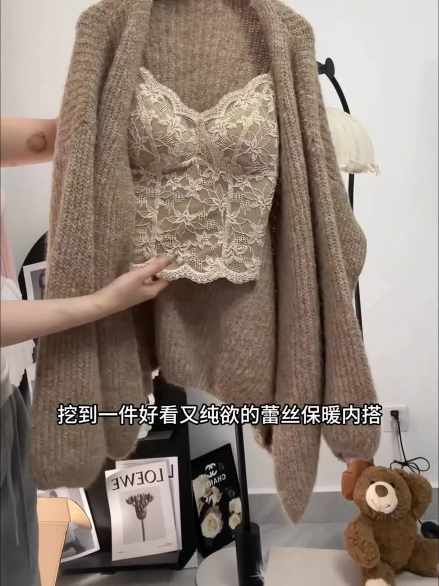 모피 인사이드 가져 가라. 레이스 털이 있는 캐미솔 벨트 가슴 패드 보온 조끼 만나는 아름다움 뒤로 속옷 생선뼈 코르셋 이미지 2